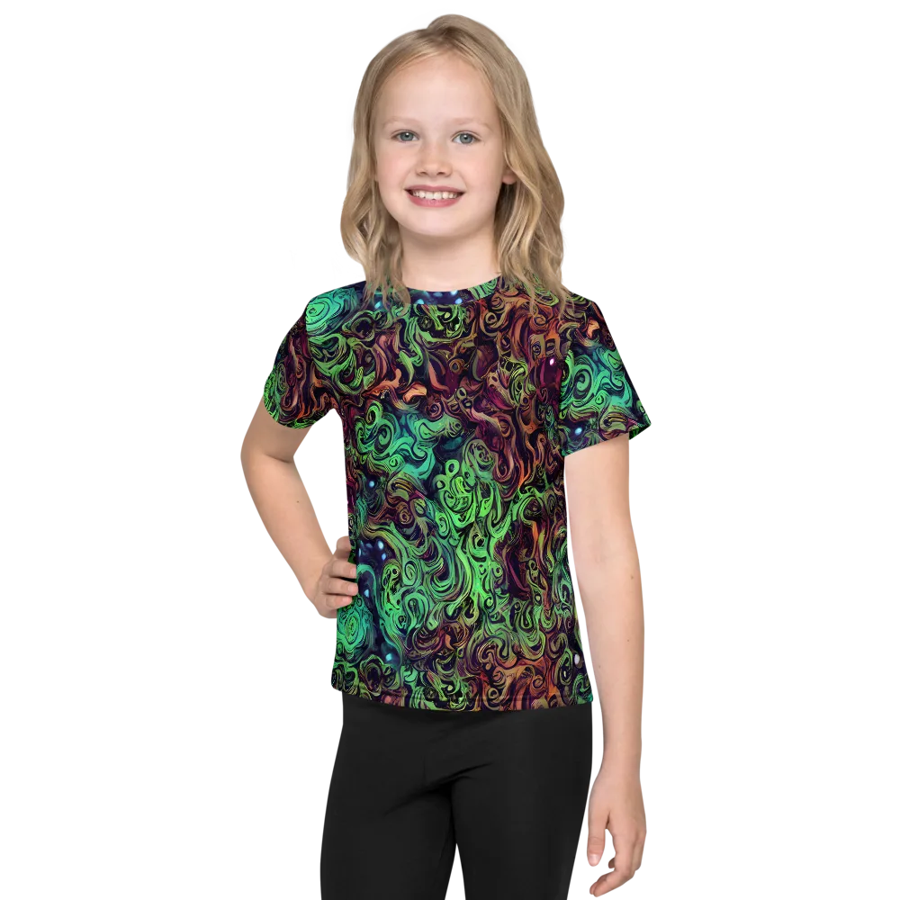 Emerald Maelstrom on Kids Crew Neck T-Shirt — Front