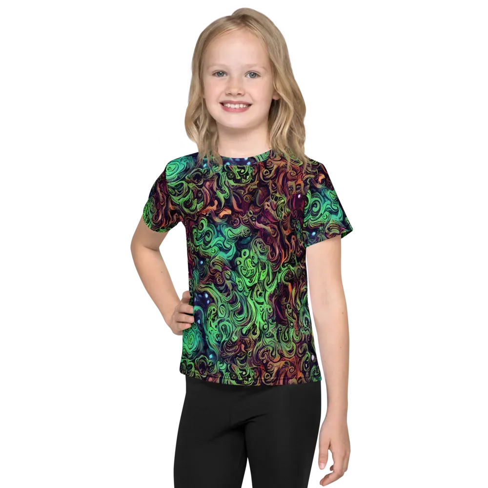 Emerald Maelstrom on Kids Crew Neck T-Shirt — Front