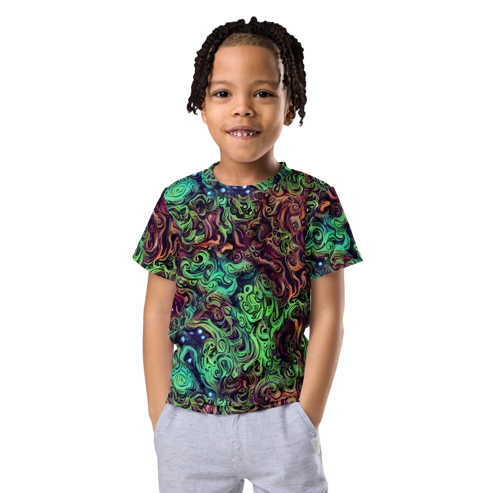 Emerald Maelstrom on Kids Crew Neck T-Shirt — Front