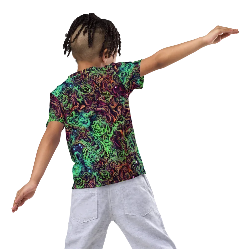 Emerald Maelstrom on Kids Crew Neck T-Shirt — Back