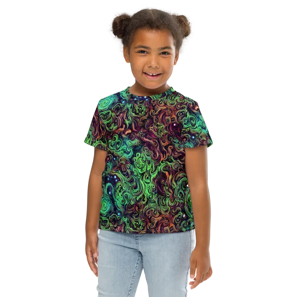Emerald Maelstrom on Kids Crew Neck T-Shirt — Front