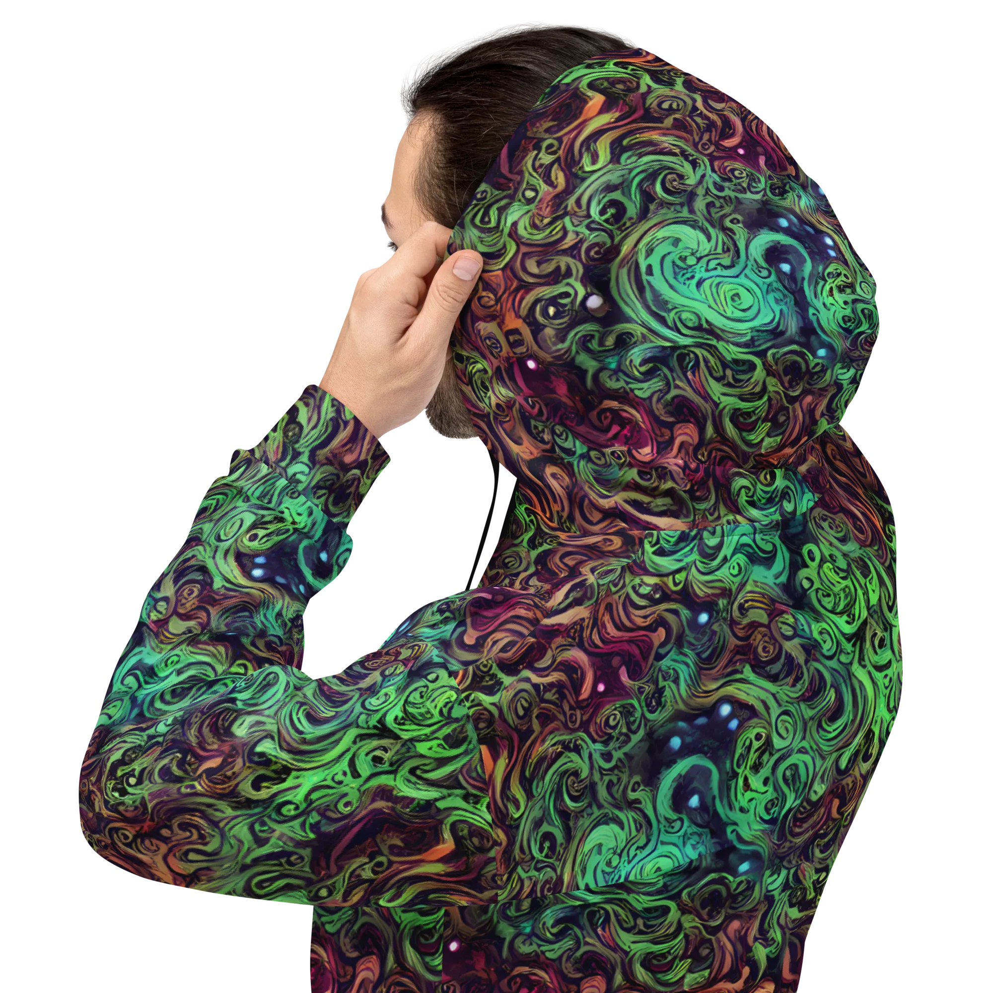 Emerald Maelstrom on Hoodie — Back