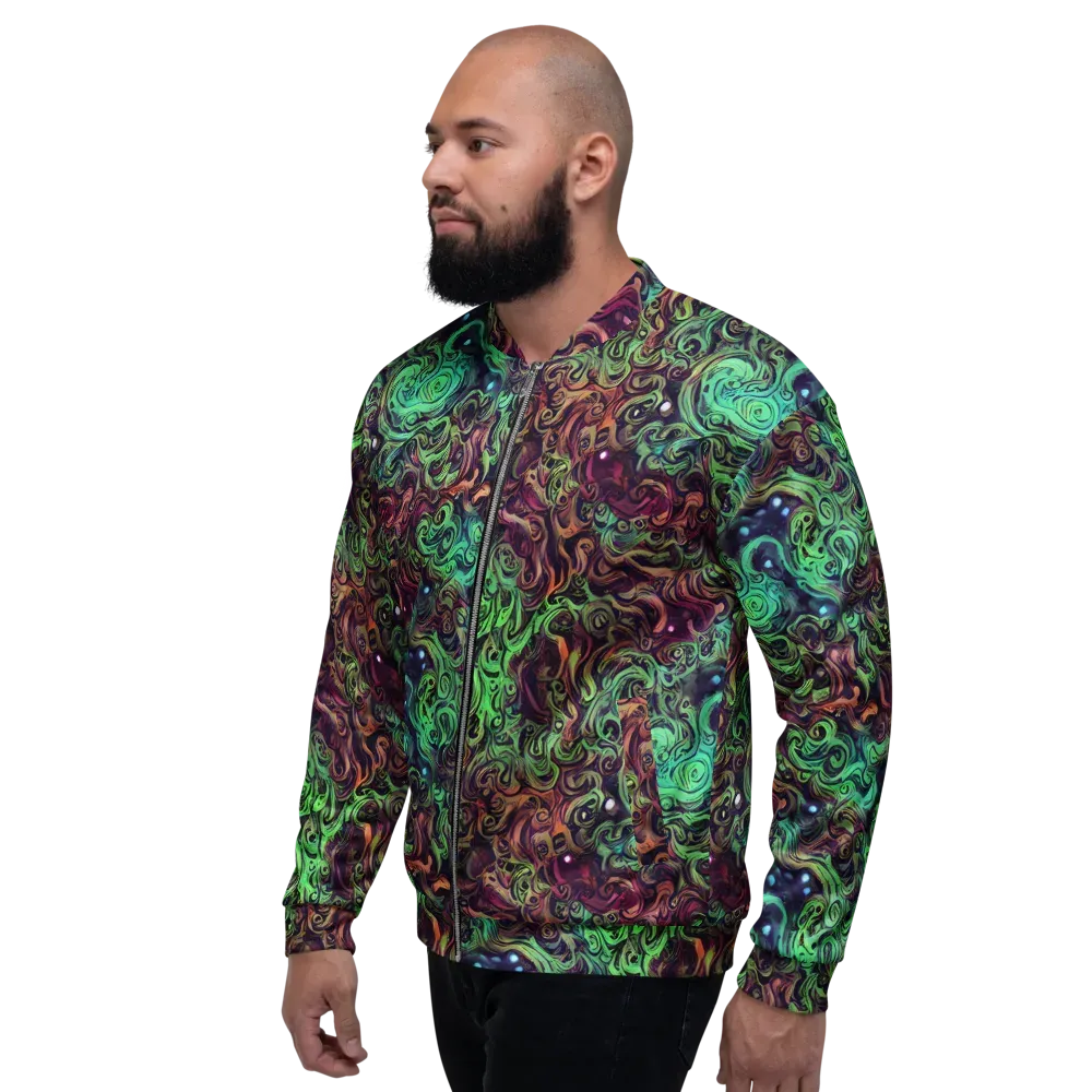 Emerald Maelstrom on Bomber Jacket — Left
