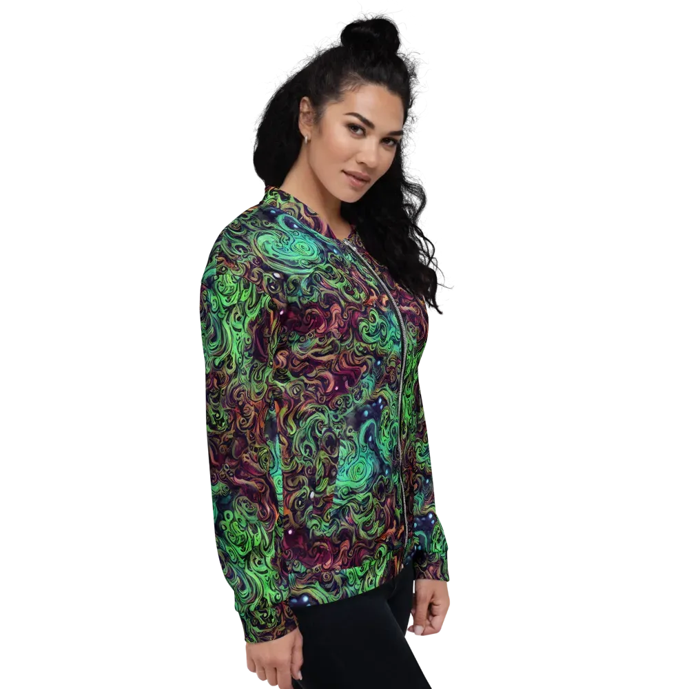 Emerald Maelstrom on Bomber Jacket — Right