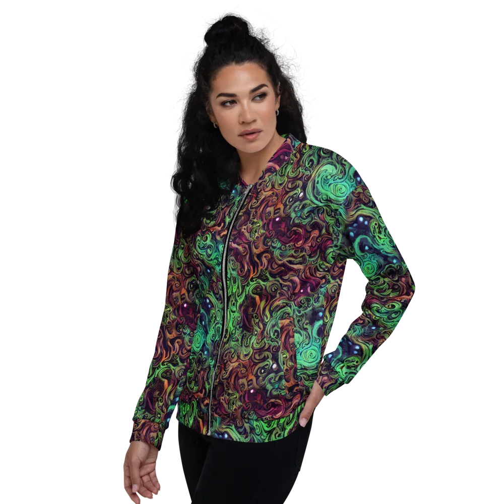 Emerald Maelstrom on Bomber Jacket — Left