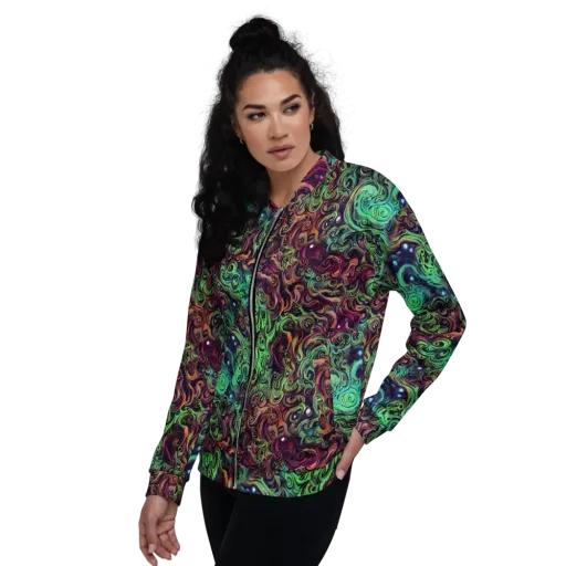 Emerald Maelstrom on a Bomber Jacket