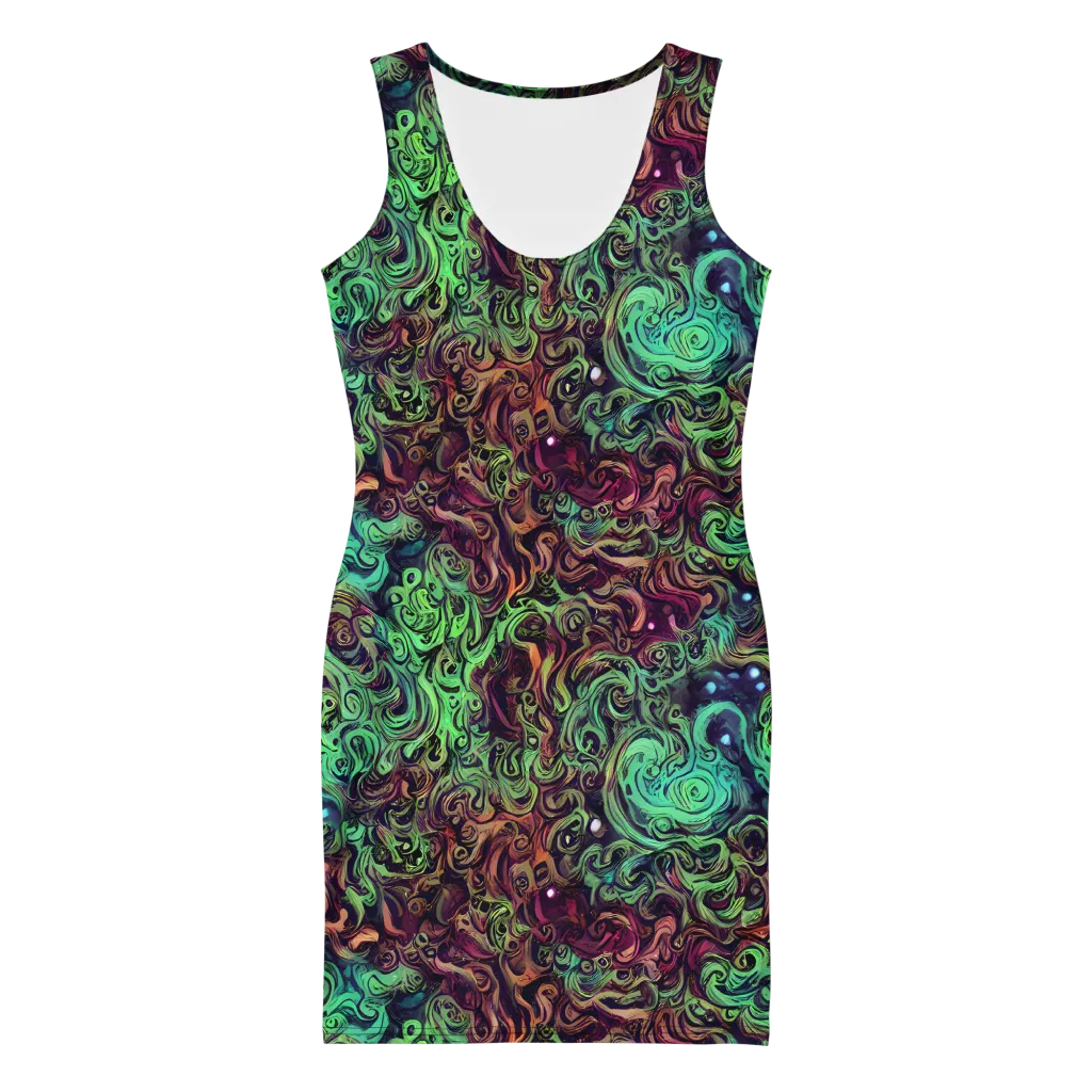 Emerald Maelstrom on Bodycon Dress — Front