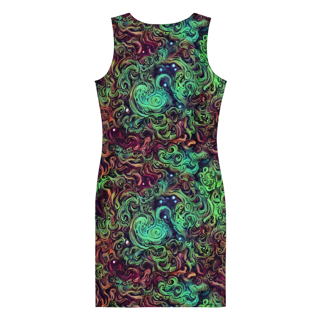 Emerald Maelstrom on Bodycon Dress — Back