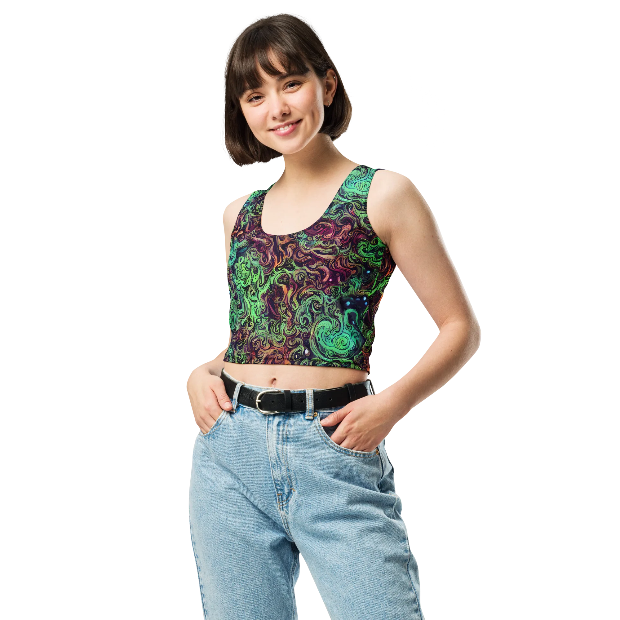 Emerald Maelstrom on Crop Top — Front