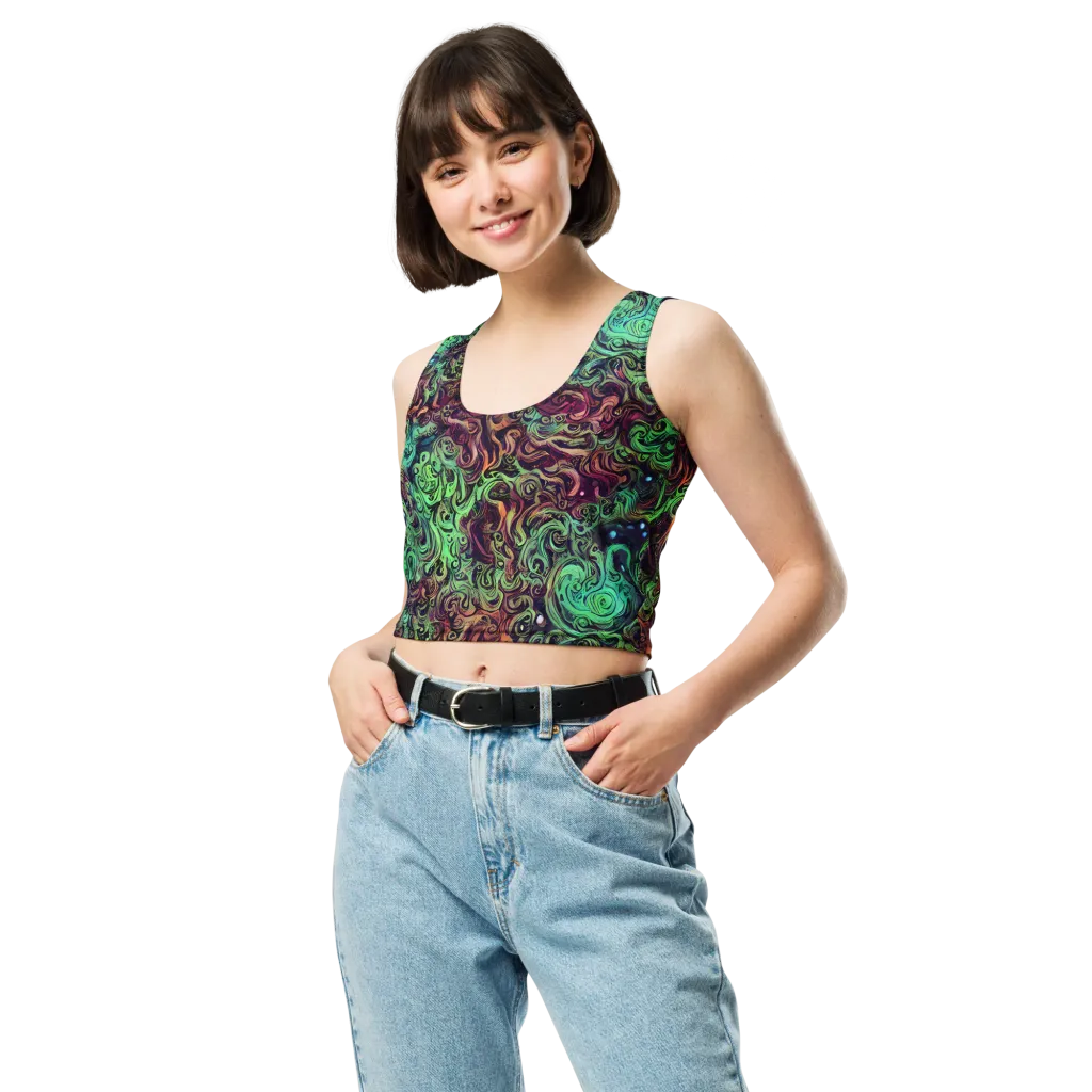 Emerald Maelstrom on Crop Top — Front