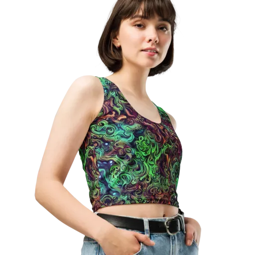 Emerald Maelstrom on a Crop Top