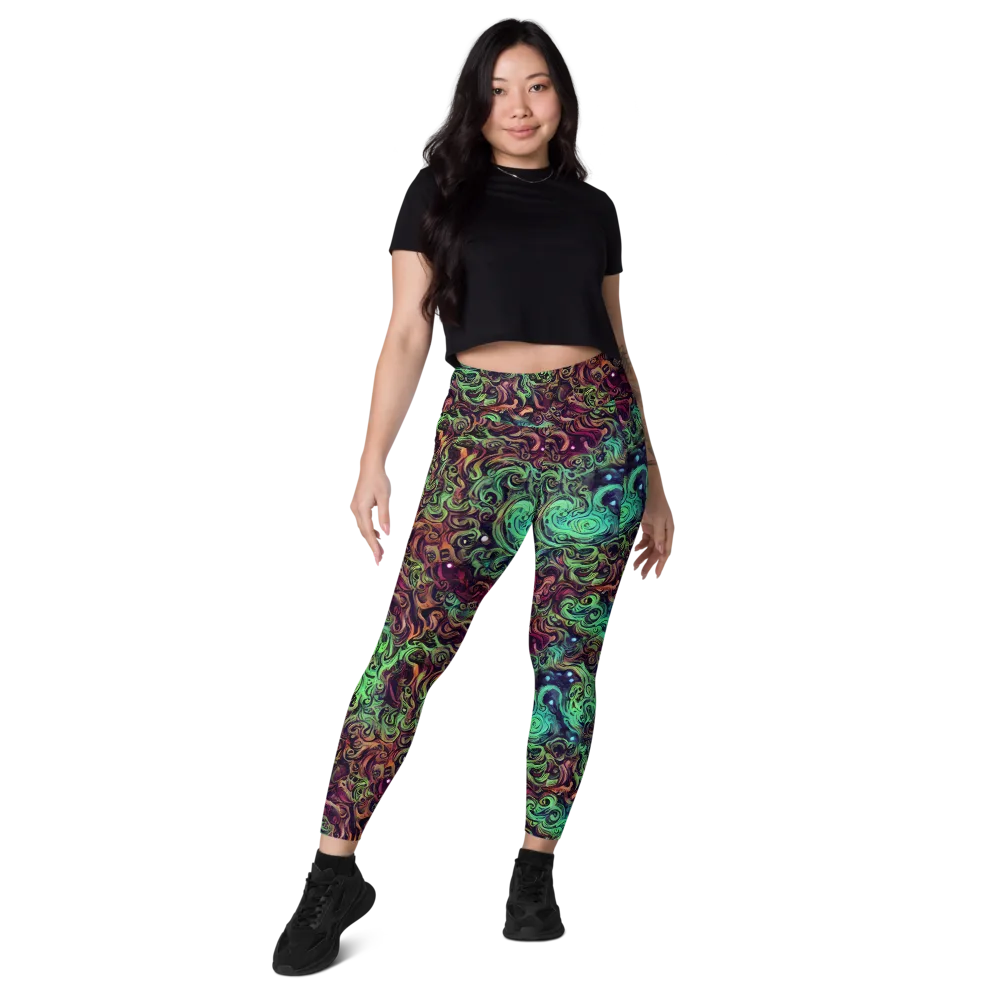 Emerald Maelstrom on Leggings with Pockets — Front