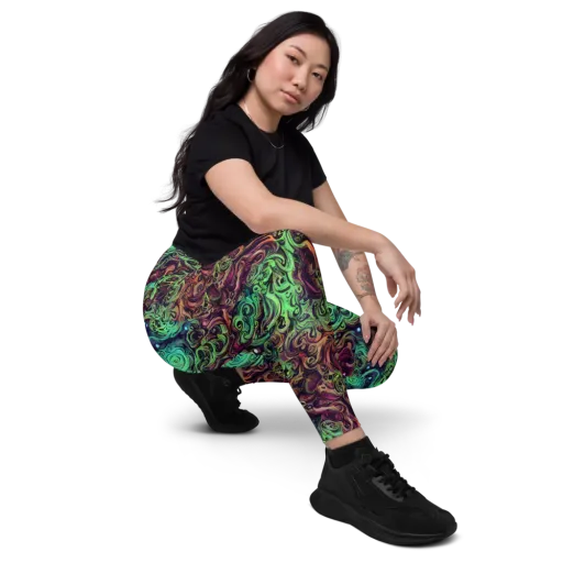 Emerald Maelstrom on a Leggings with Pockets