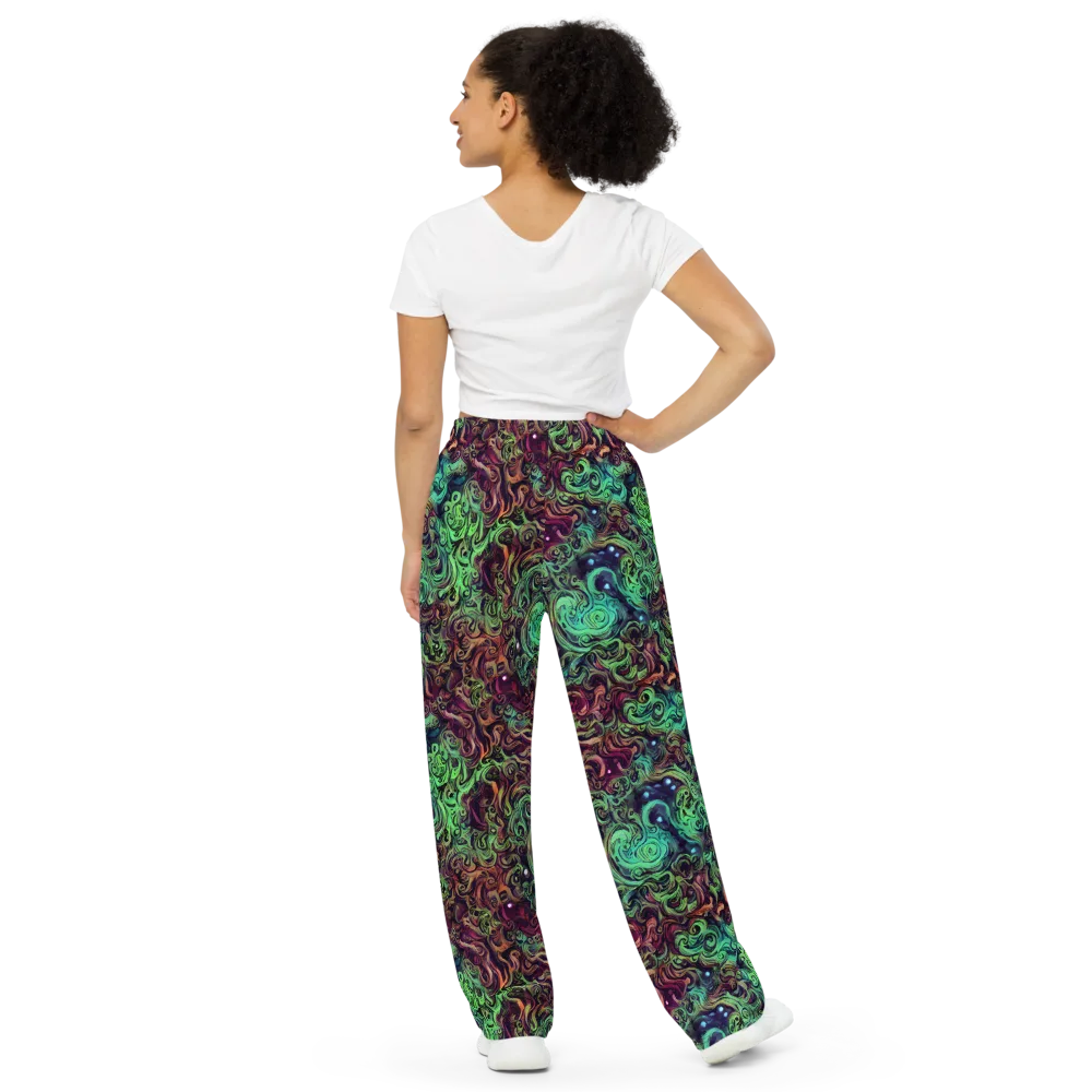 Emerald Maelstrom on Wide-Leg Pants — Back