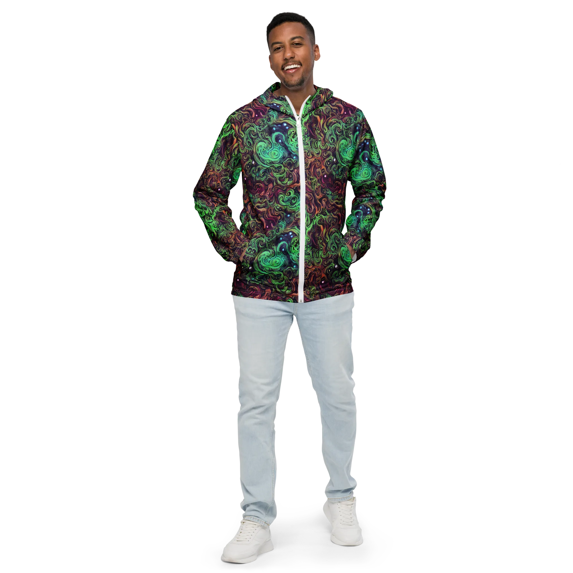 Emerald Maelstrom on Men's Windbreaker — Front