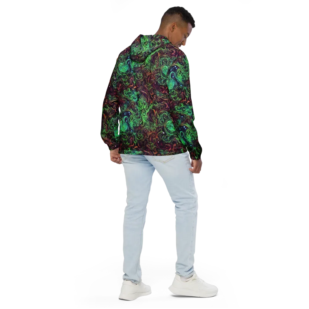 Emerald Maelstrom on Men's Windbreaker — Back