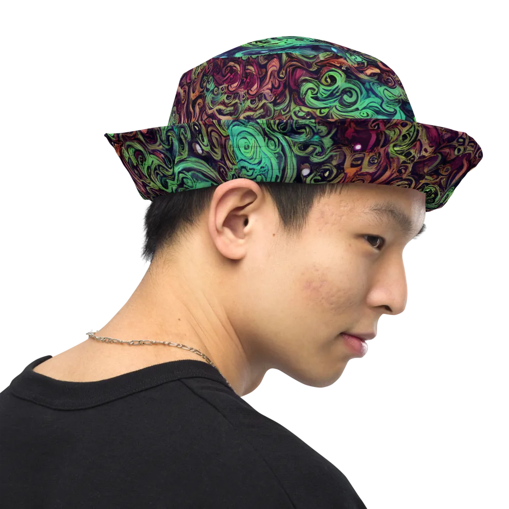 Emerald Maelstrom on Reversible Bucket Hat — Right Outside