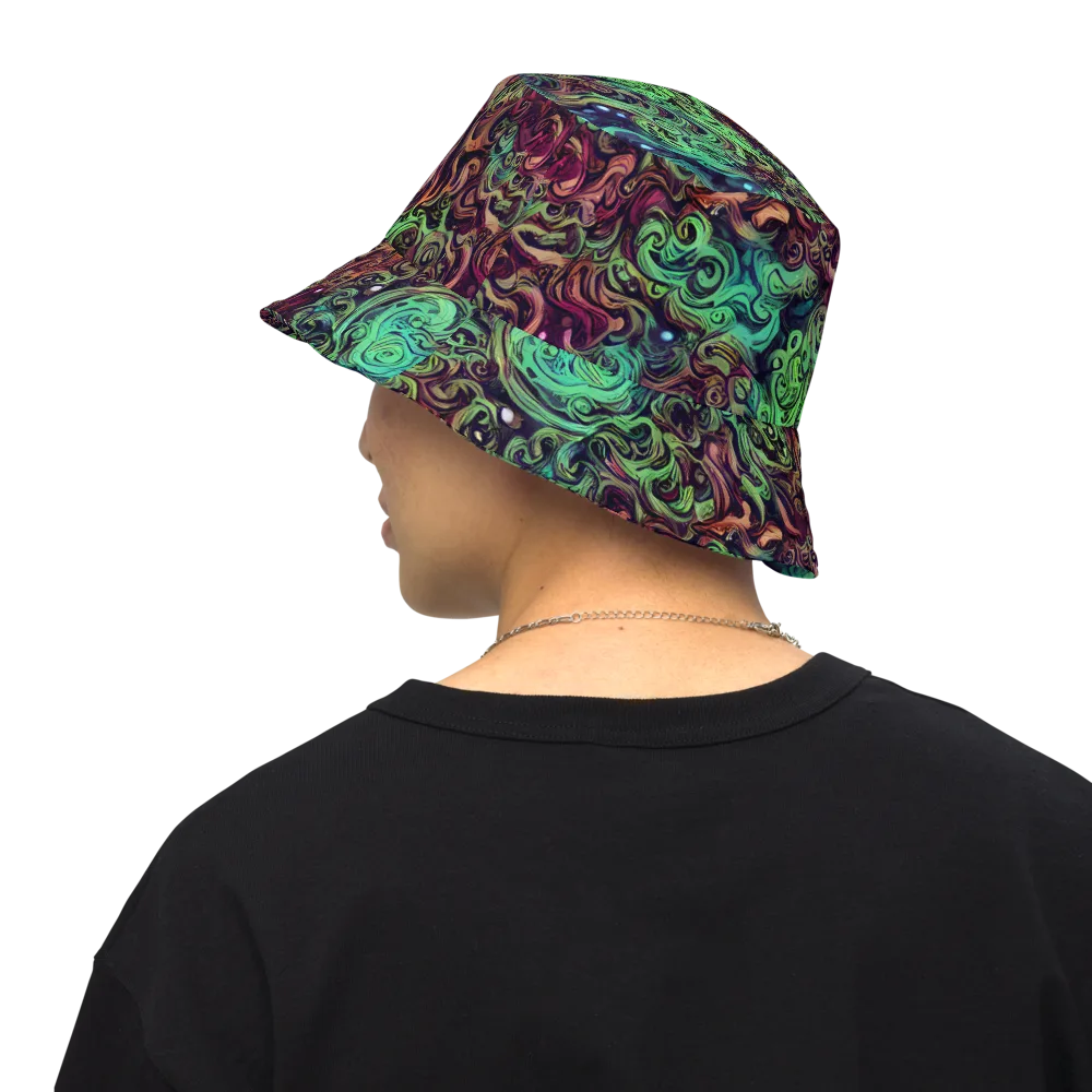 Emerald Maelstrom on Reversible Bucket Hat — Back Inside