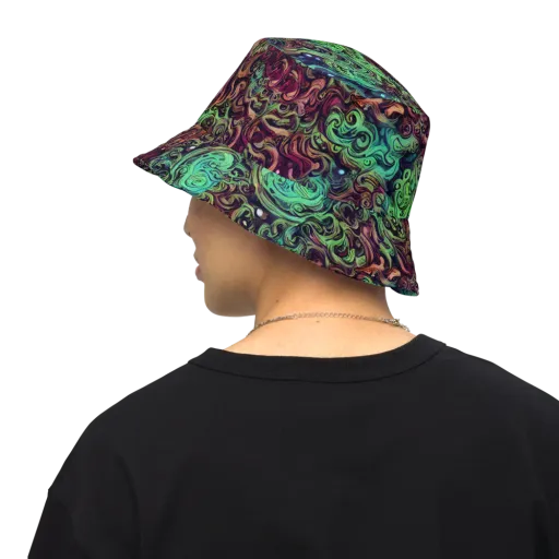 Emerald Maelstrom on a Reversible Bucket Hat