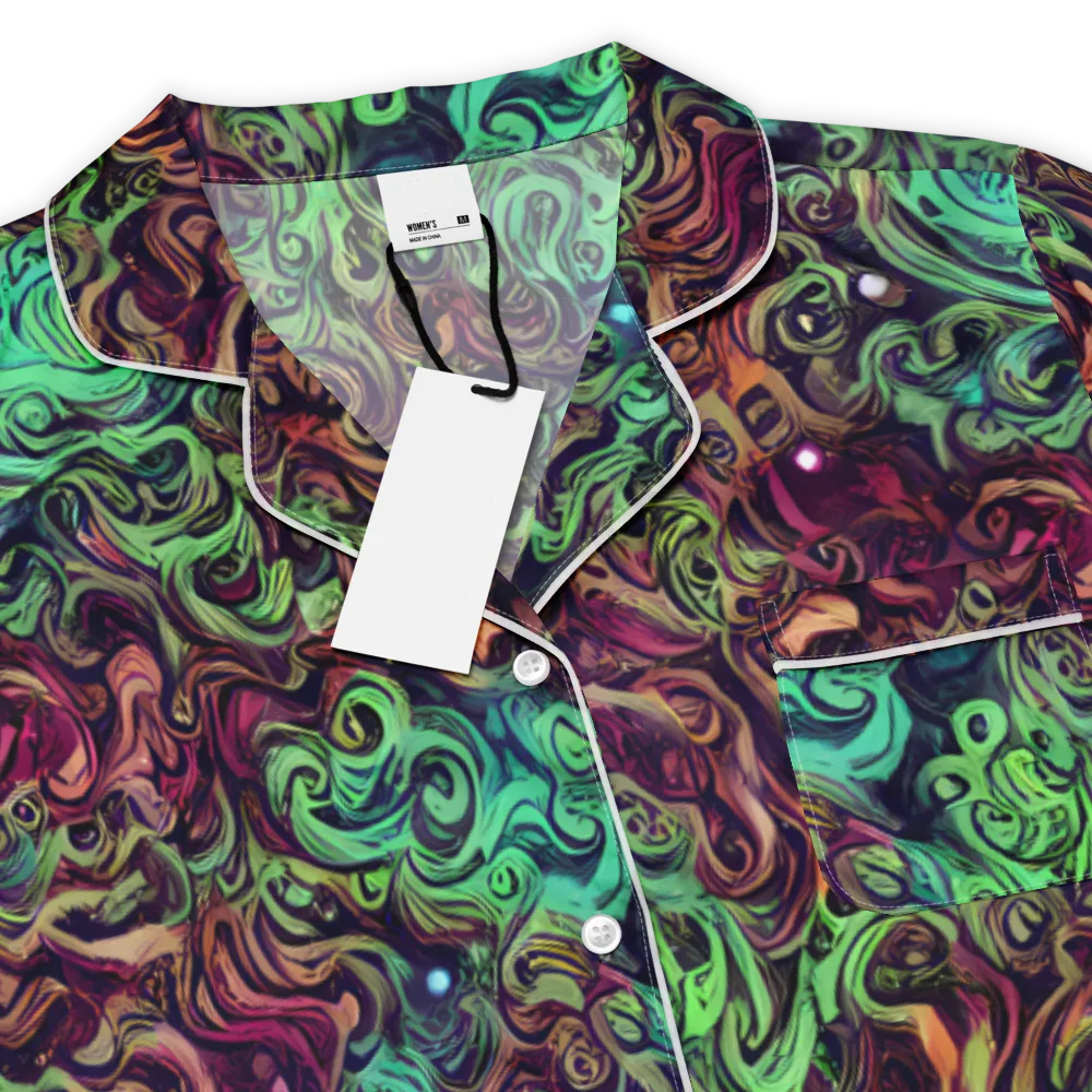 Emerald Maelstrom on Women's Short Sleeve Pajama Top — Product details