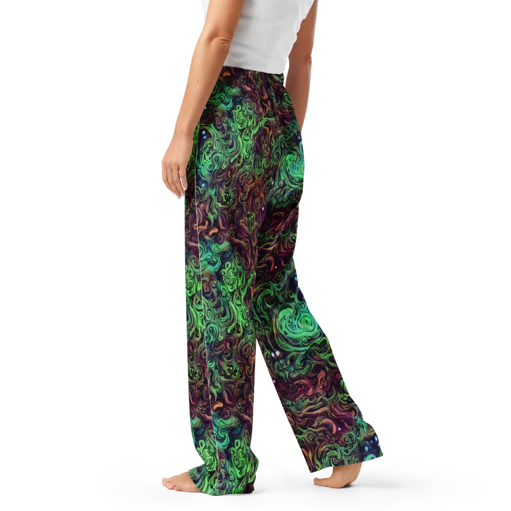 Emerald Maelstrom on Women's Pajama Pants — Left