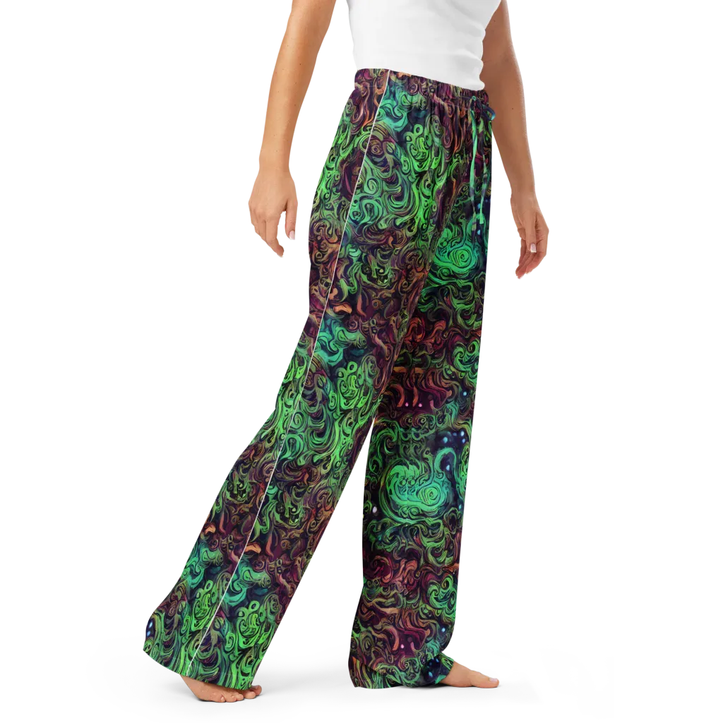 Emerald Maelstrom on Women's Pajama Pants — Right Front