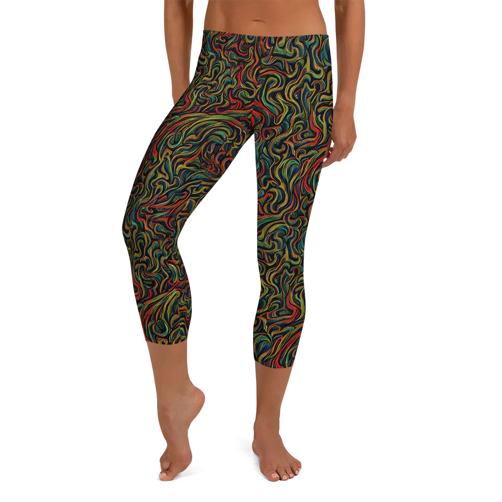 The Color Surge on Capri Leggings — Front