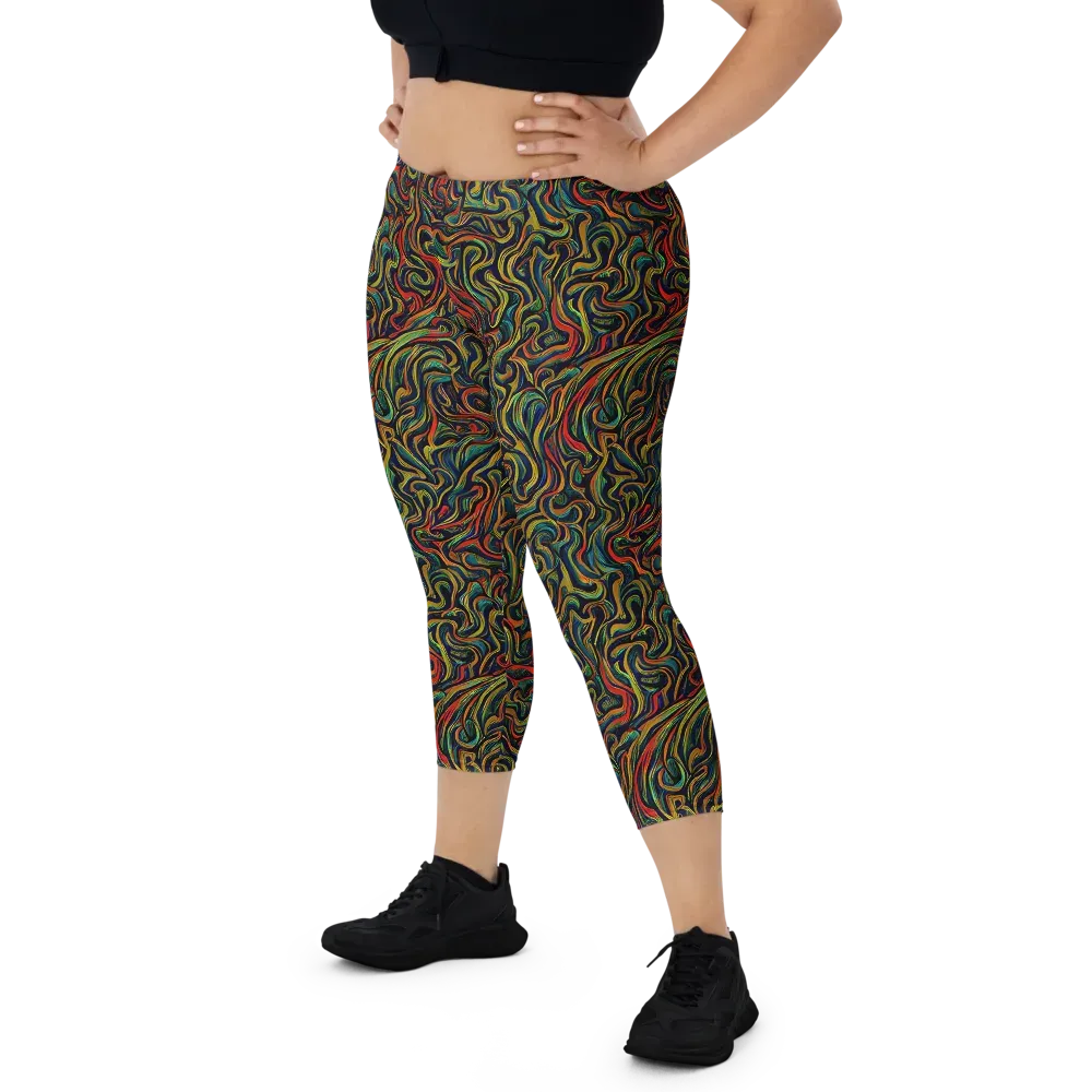 The Color Surge on Capri Leggings — Front
