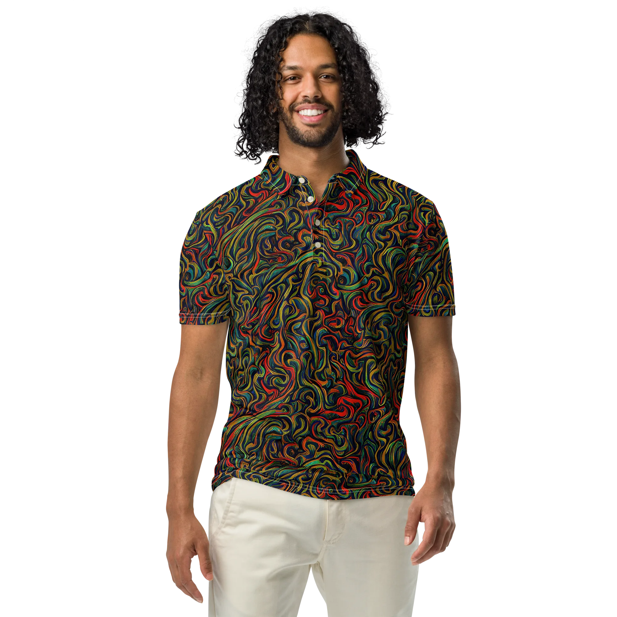 The Color Surge on Men's Slim Fit Polo Shirt — Front