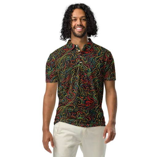 The Color Surge on a Men's Slim Fit Polo Shirt