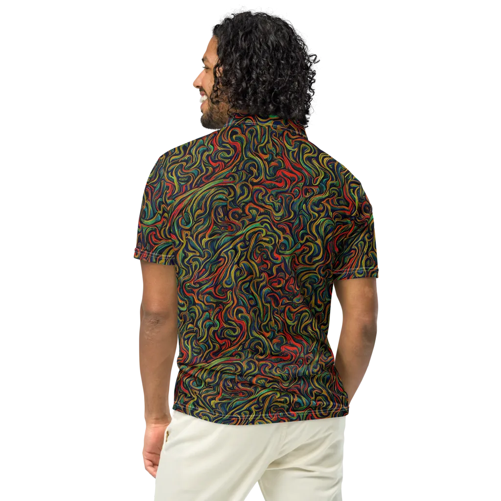 The Color Surge on Men's Slim Fit Polo Shirt — Back