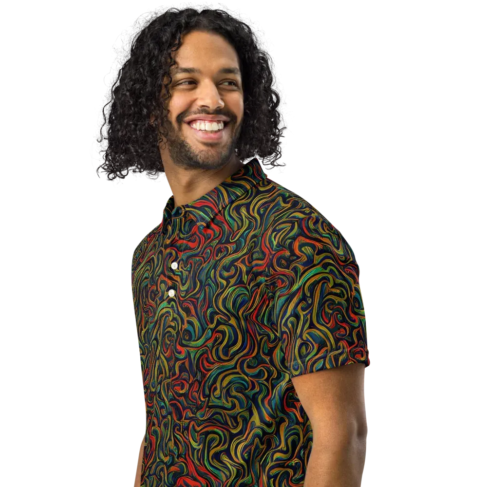 The Color Surge on Men's Slim Fit Polo Shirt — Left Front