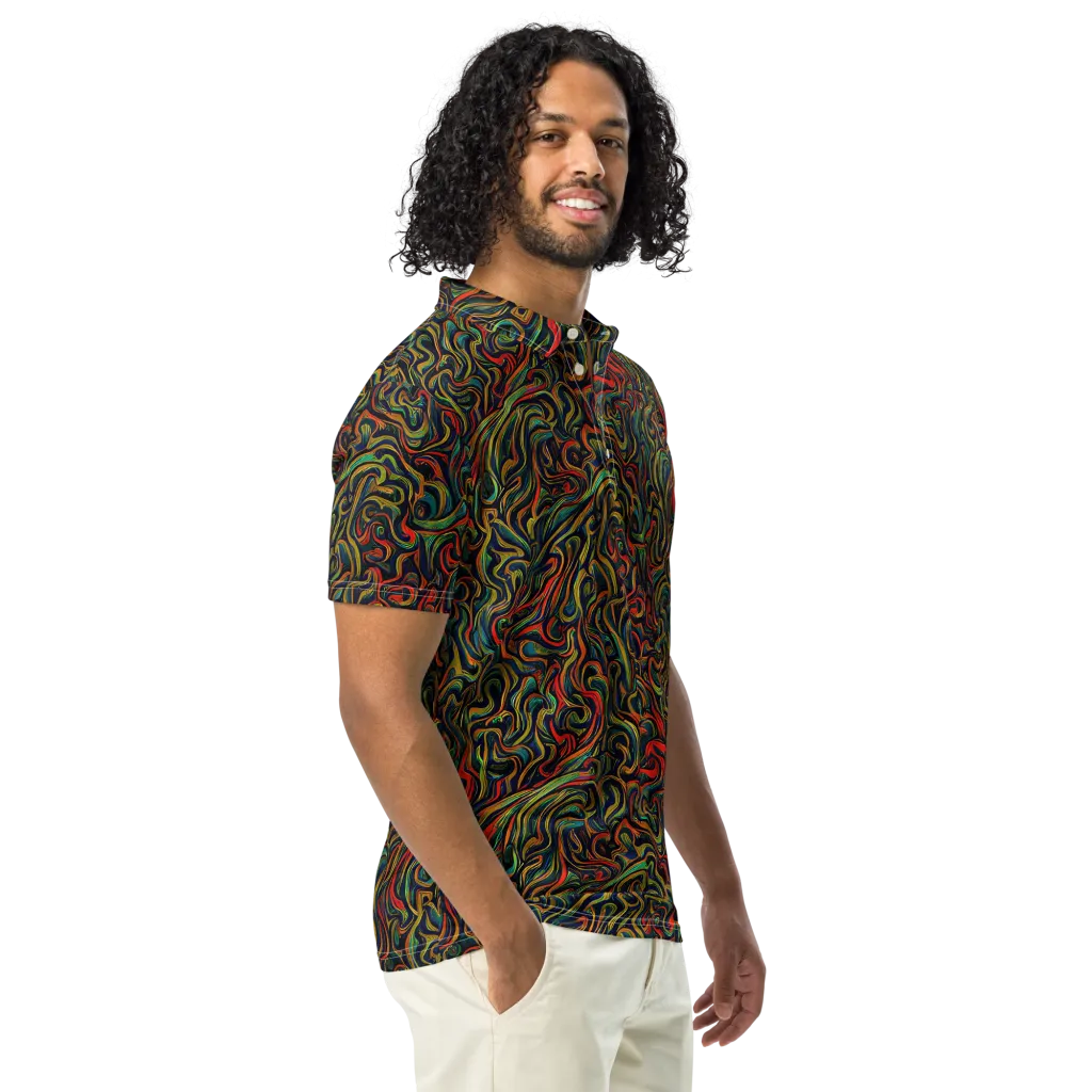 The Color Surge on Men's Slim Fit Polo Shirt — Right Front