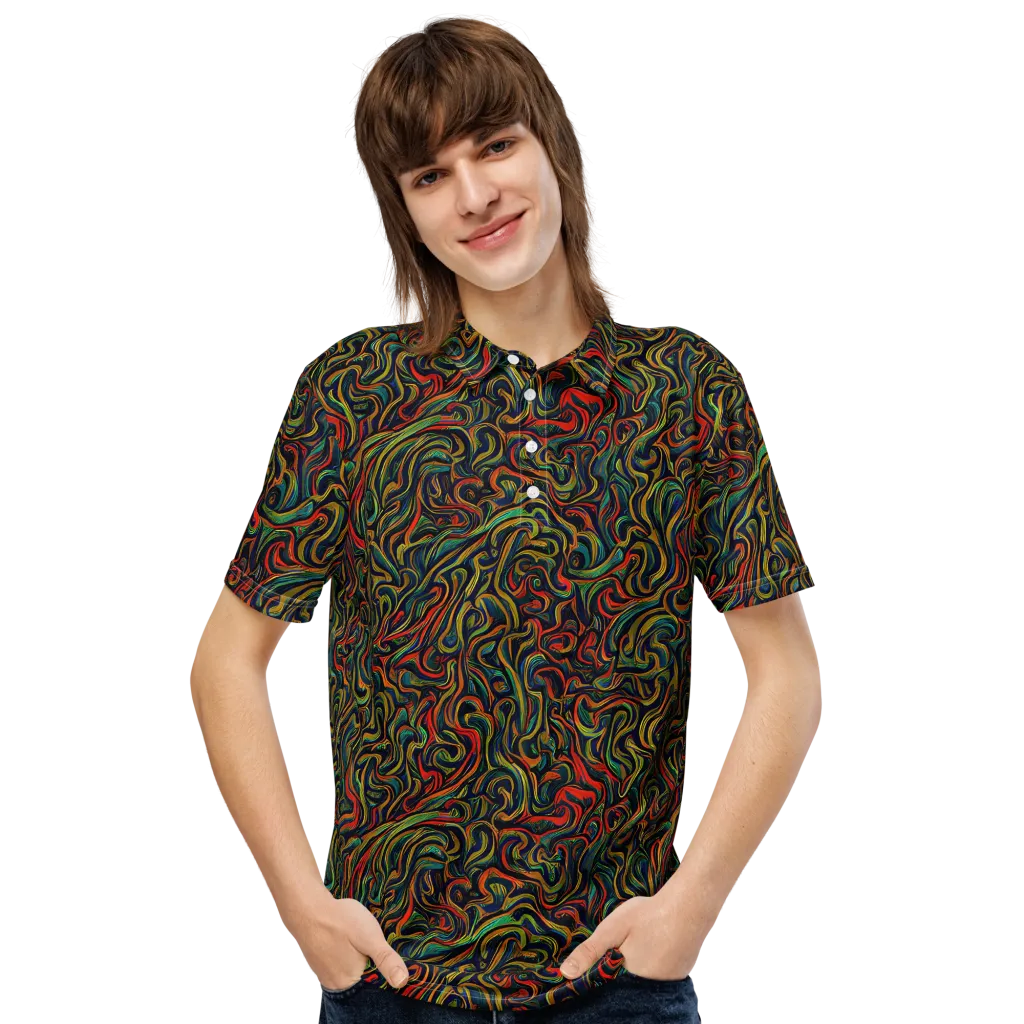 The Color Surge on Men's Slim Fit Polo Shirt — Front