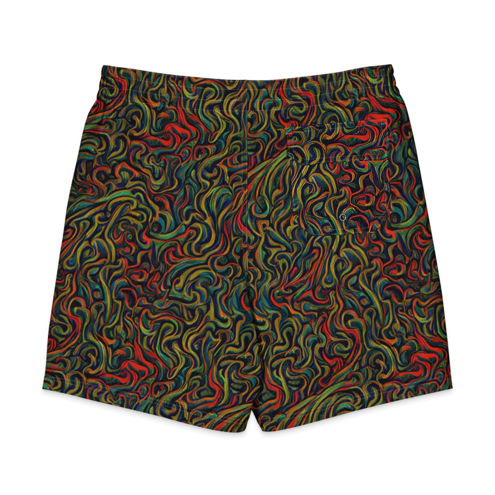 The Color Surge on Men's Board Shorts — Back