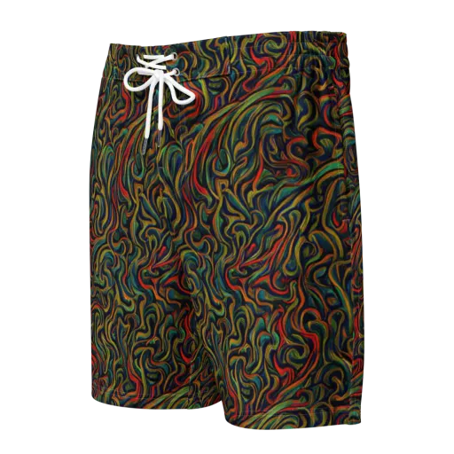 The Color Surge on a Men's Board Shorts