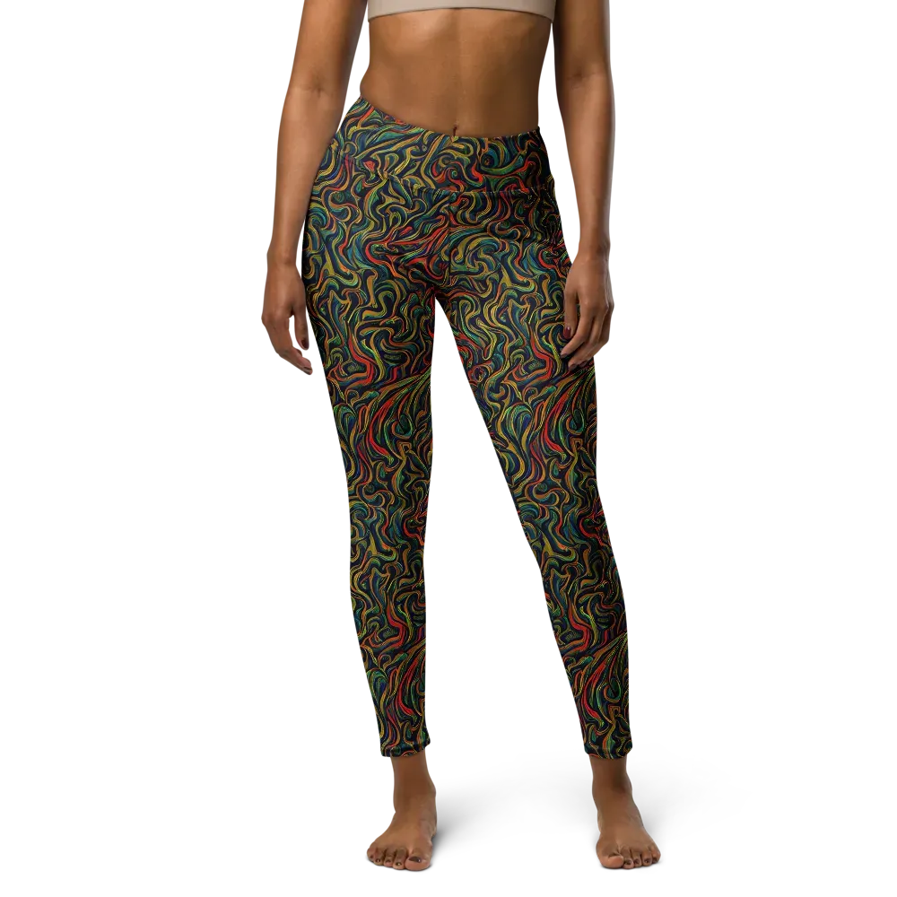 The Color Surge on Yoga Leggings — Front