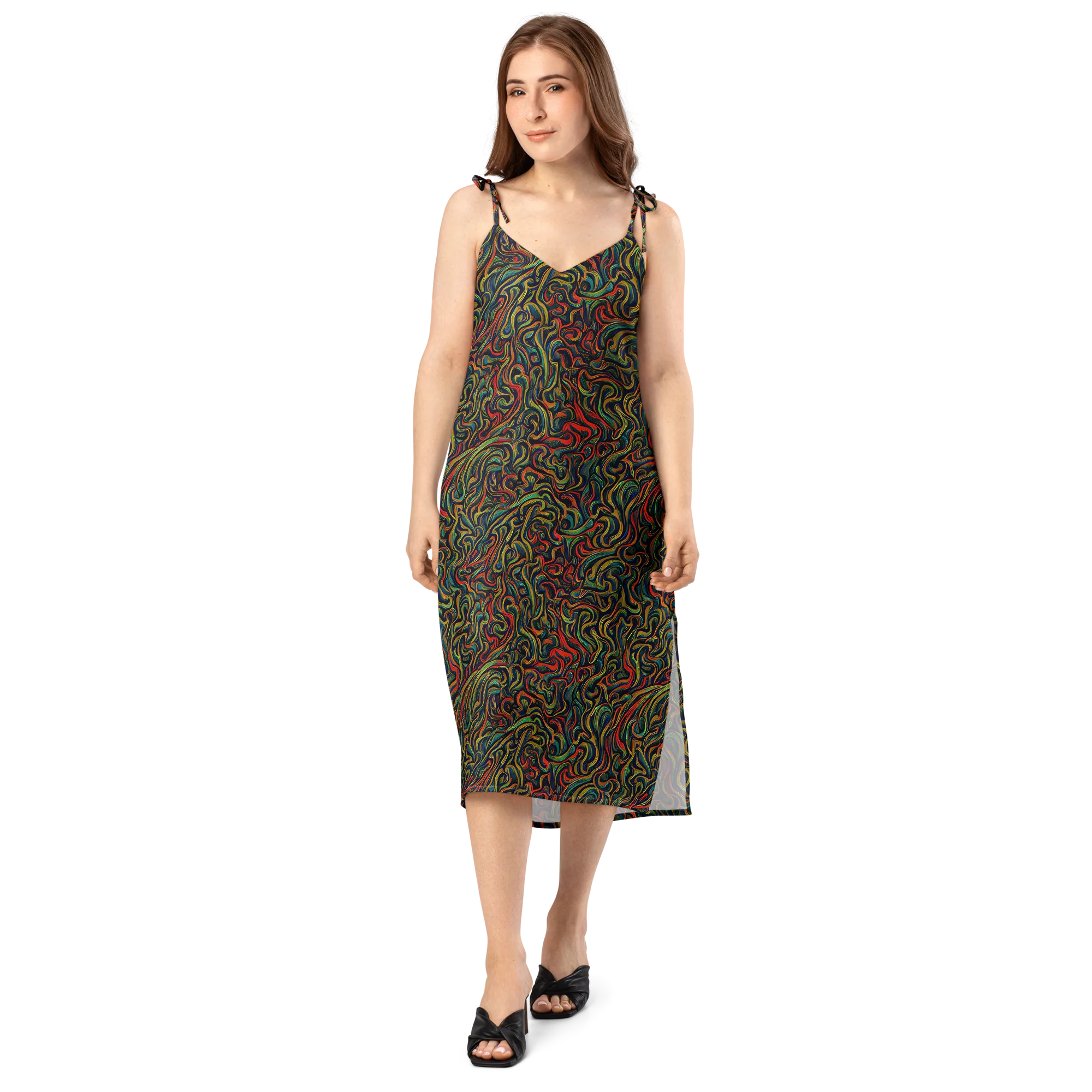 The Color Surge on Slip Dress — Front