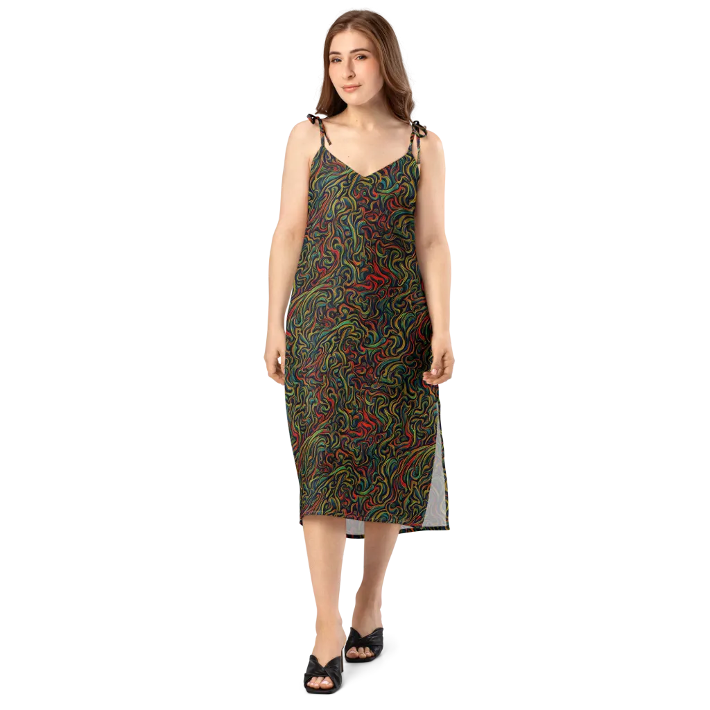 The Color Surge on Slip Dress — Front