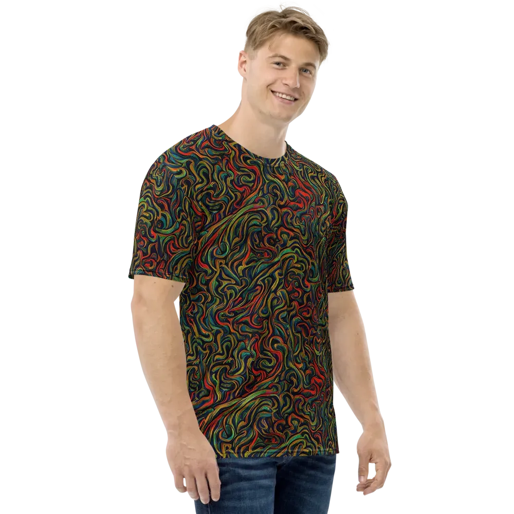 The Color Surge on Men's Crew Neck T-Shirt — Right
