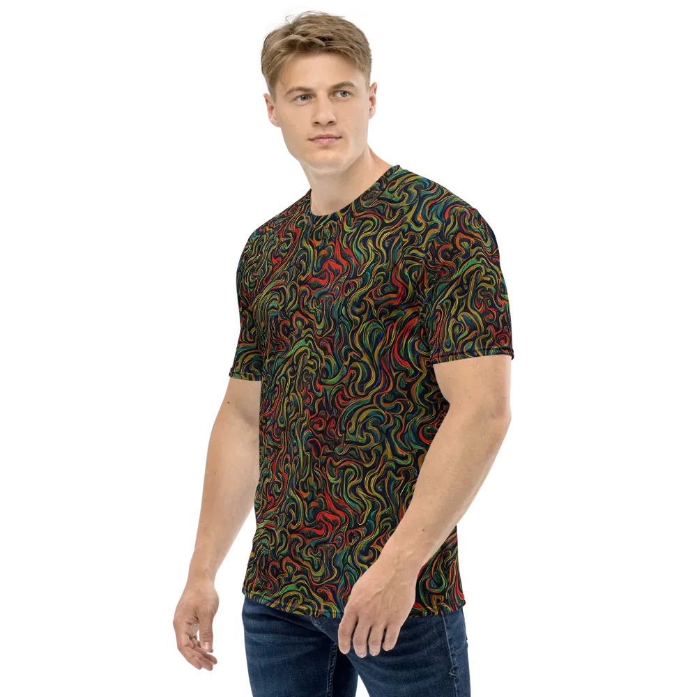 The Color Surge on Men's Crew Neck T-Shirt — Left