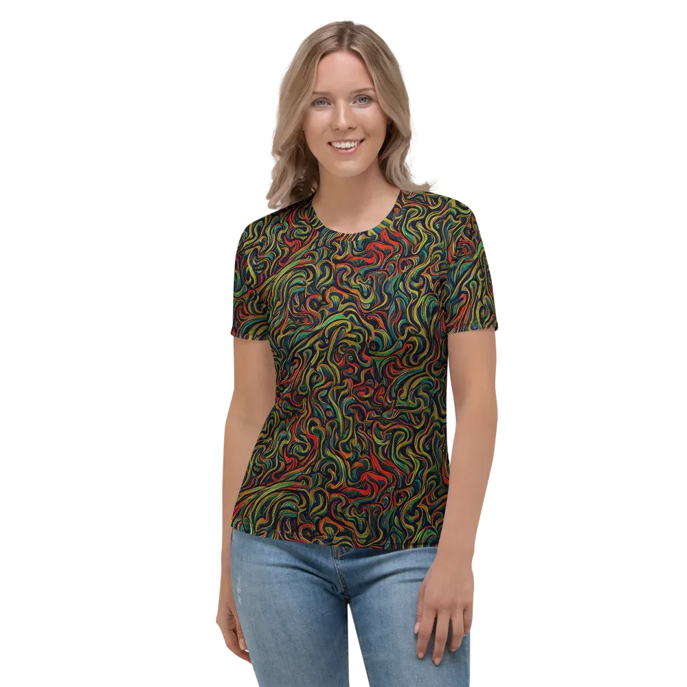 The Color Surge on Women's Crew Neck T-Shirt — Front