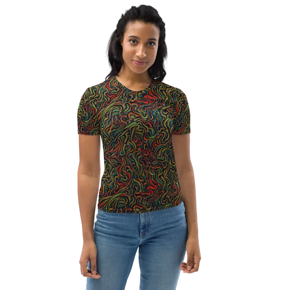 The Color Surge on Women's Crew Neck T-Shirt — Front