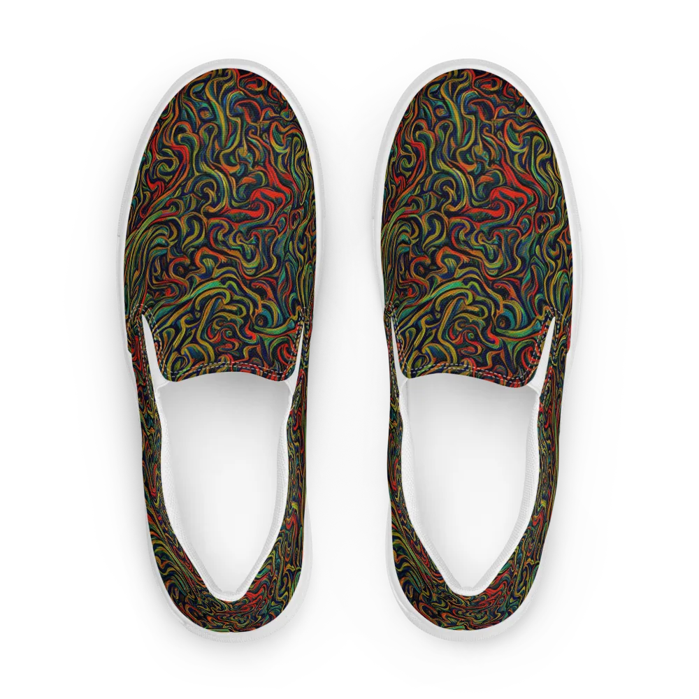 The Color Surge on Men's Slip-On Canvas Shoes — Front