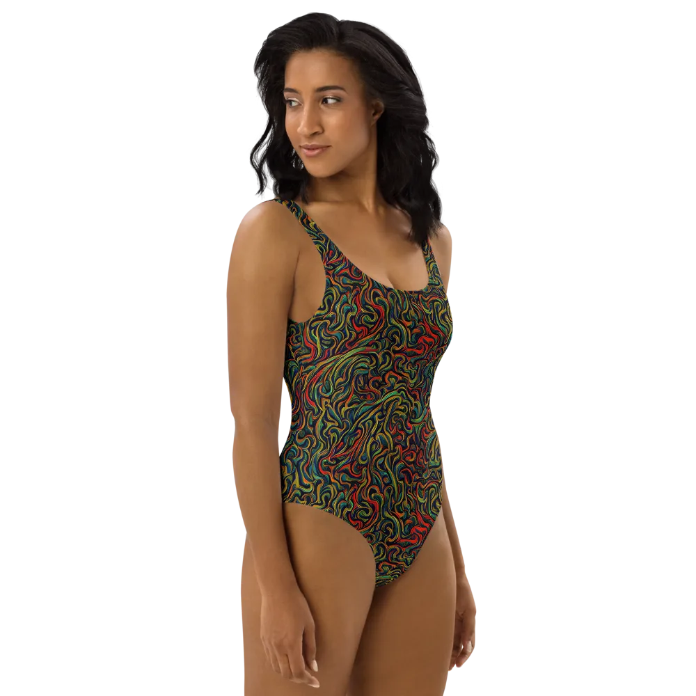 The Color Surge on One-Piece Swimsuit — Right