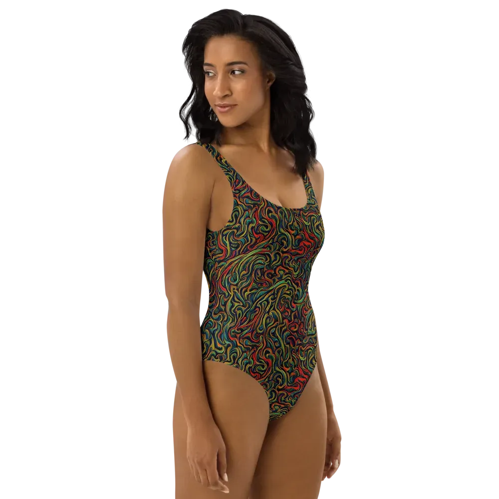 The Color Surge on One-Piece Swimsuit — Right