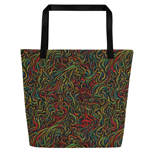 The Color Surge on a Large Tote Bag W/ Pocket