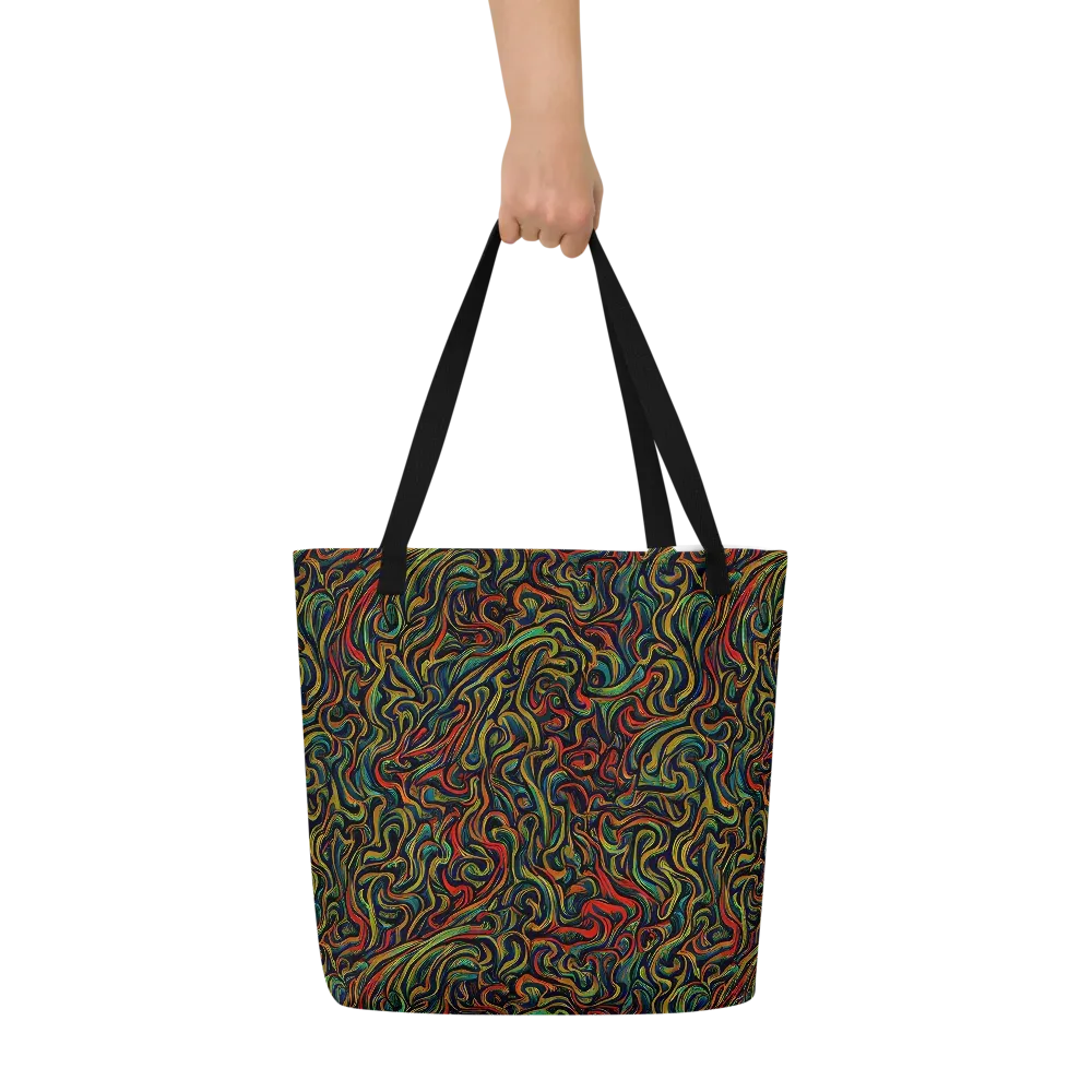 The Color Surge on Large Tote Bag W/ Pocket — Front