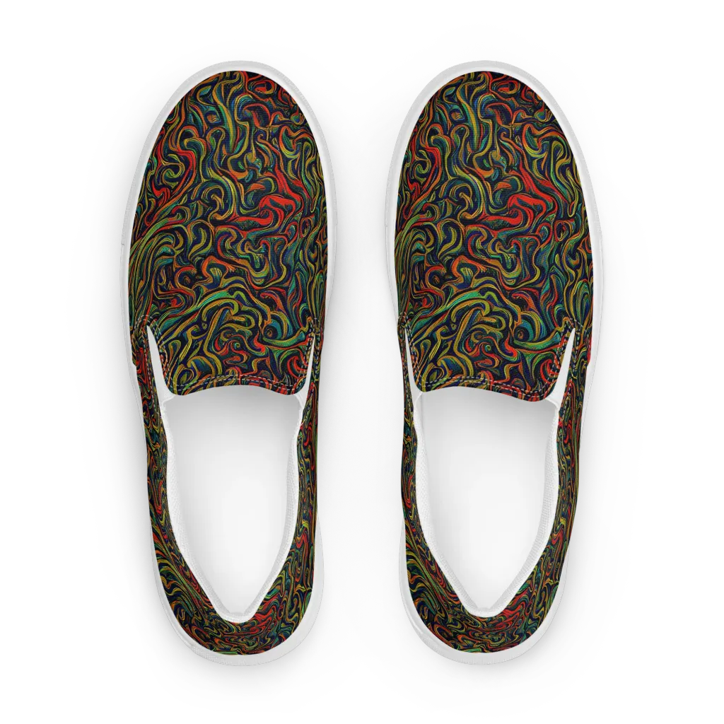 The Color Surge on Women's Slip-On Canvas Shoes — Front