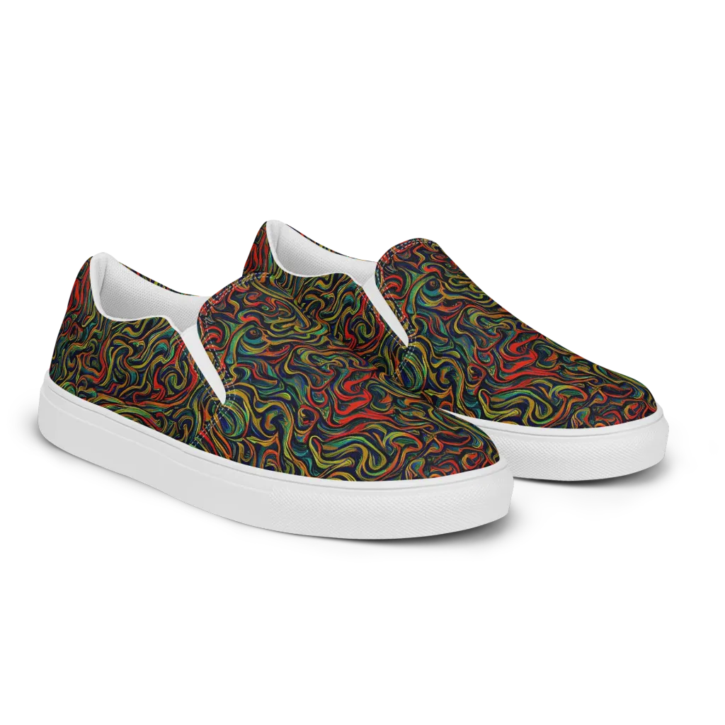 The Color Surge on Women's Slip-On Canvas Shoes — Right Front